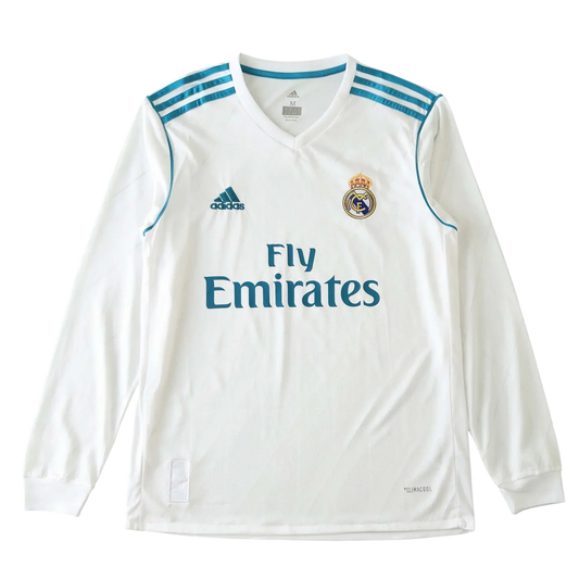 Camisa Real Madrid I 2017/18 Manga Longa