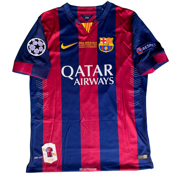 KIT BARCELONA 2014/15 - MEDALHA + CAMISA FINAL CHAMPIONS MESSI #10 [RETRÔ]