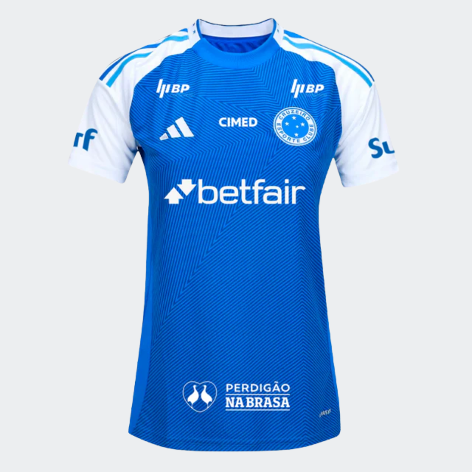 Camisa Feminina Cruzeiro 2025/26 I Com Patrocinios