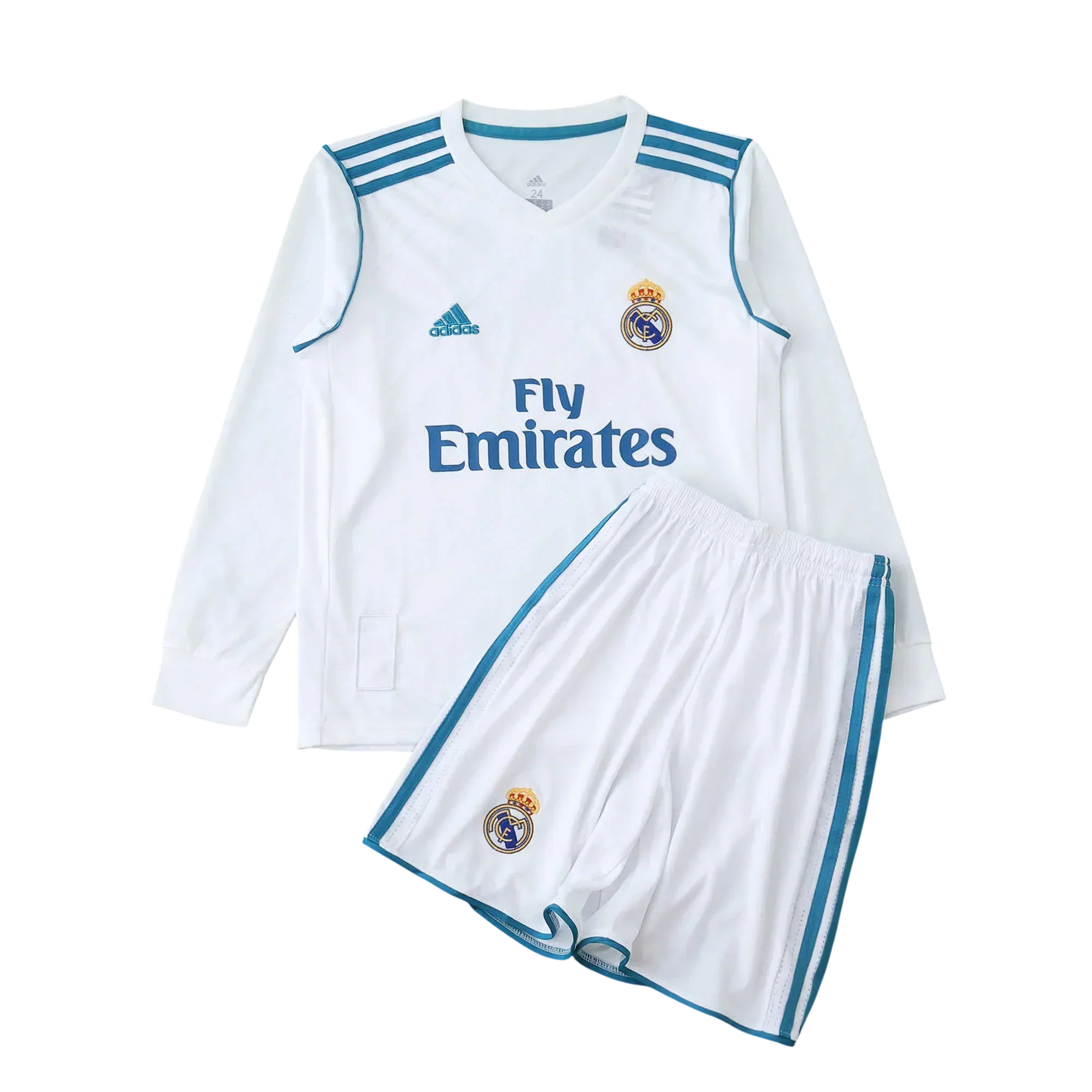 Kit Infantil Real Madrid I 2017/18 Manga Longa