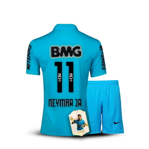 Kit Infantil Neymar 2012 - Camisa Terceira 2012 + Short [Versão Retrô]
