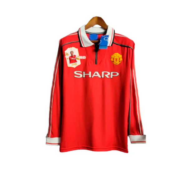 Camisa Manchester United Home 1999/00 Manga Longa [Versão Retrô]