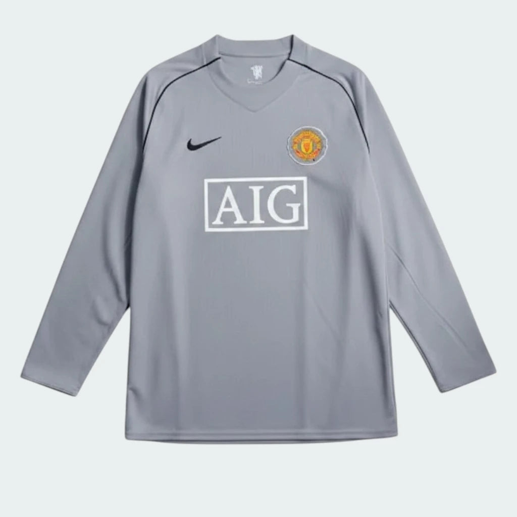 Camisa Manchester United 2007/08 Goleiro Manga Longa