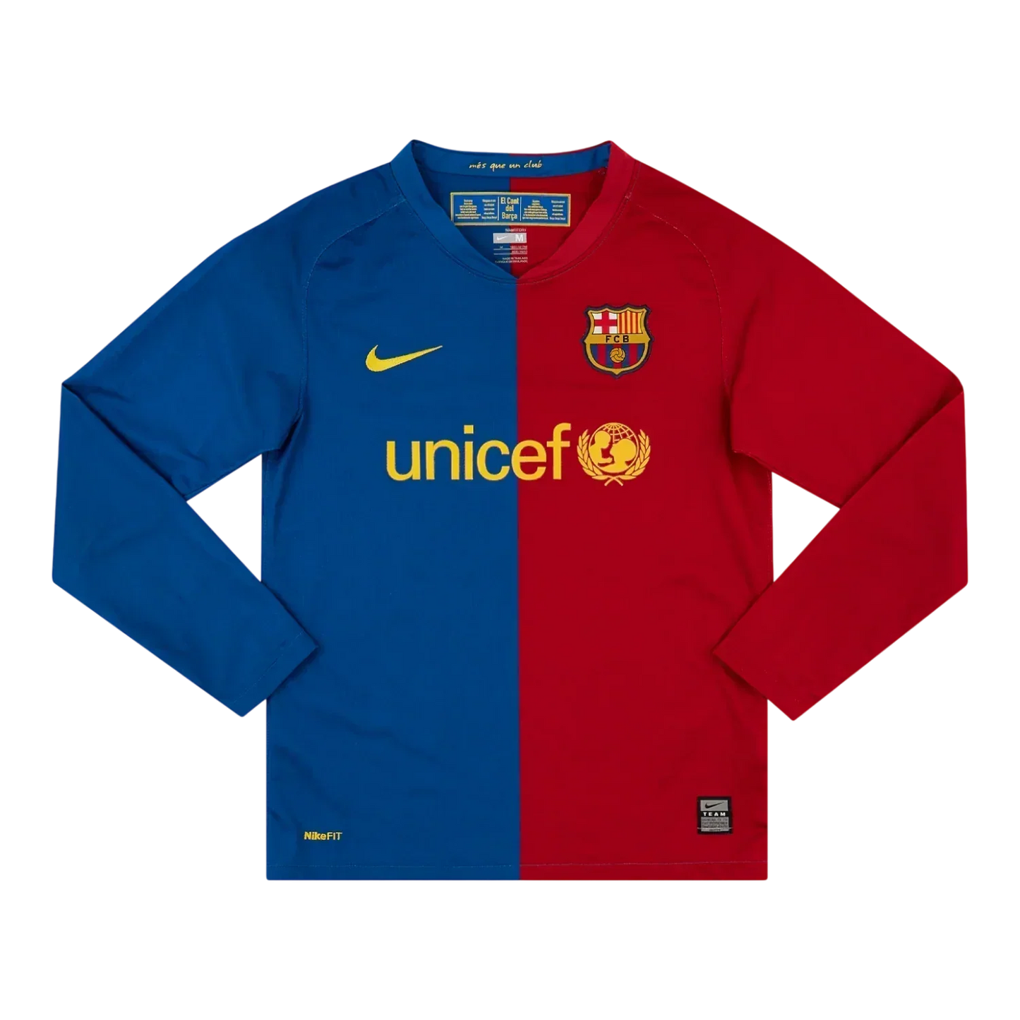 Camisa Barcelona I 2008/09 Manga Longa