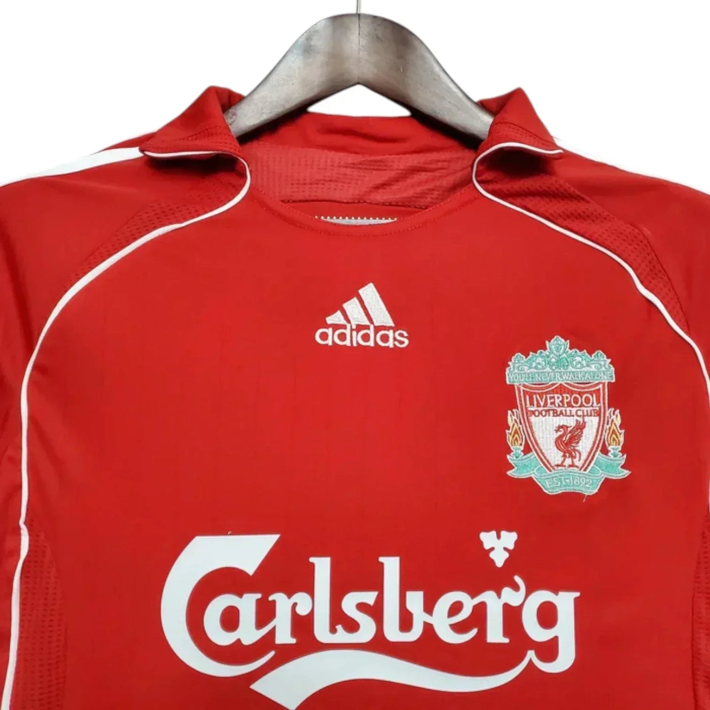 Camisa Liverpool I 2006/07 Manga Longa